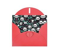 WZYCWB Panda cute face Red Printed Holiday Cards - Perfect for heartwarming holiday greetings