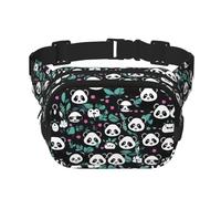 WZYCWB Panda Cute face Sports Waist Bag, Trendy and Fashionable Crossbody Bag, Lightweight Travel Small Bag