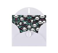 WZYCWB Panda cute face White Printed Holiday Cards - Perfect for heartwarming holiday greetings
