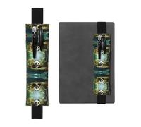 WZYCWB Panda in The Pool Printed Large-Capacity PVC Pen Holder + Creative Diary Pen Bag Set with Elastic Band Anti-Slip Design