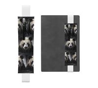 WZYCWB Panda in the water Diary pencil pouches, PVC pen holders and pen holders with elastic bands, and bookmarks are the best gift choices., White, One Size