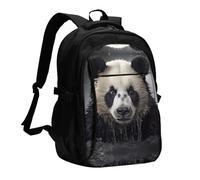 WZYCWB Panda in the water Printed laptop backpack, business men's commuter backpack, computer bag with USB port charging
