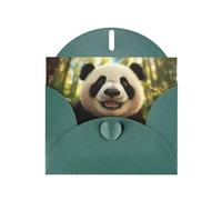 WZYCWB Panda portrait photo Dark Green Printed Holiday Cards - Perfect for heartwarming holiday greetings