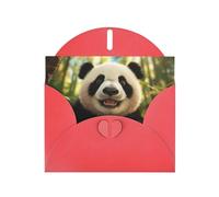 WZYCWB Panda portrait photo Red Printed Holiday Cards - Perfect for heartwarming holiday greetings