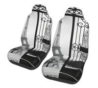 WZYCWB Paris Eiffel Tower Printed Car Seat Covers - Suitable for Sedans, SUVs, Trucks, and Vans - (2-Pack)