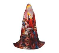 WZYCWB Parrot Art Paintings S Printed youth hooded cloak perfect for wizards and role-play costumes (S-L)