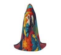 WZYCWB Parrot cartoon abstract M Patterned Hooded Cape Cosplay Costume - Holiday Party Costume Props