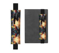 WZYCWB Parrot on a Branch Printed Large-Capacity PVC Pen Holder + Creative Diary Pen Bag Set with Elastic Band Anti-Slip Design