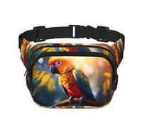 WZYCWB Parrot on a Branch Sports Waist Bag, Trendy and Fashionable Crossbody Bag, Lightweight Travel Small Bag