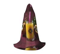 WZYCWB Passion fruit juice L Patterned Hooded Cape Cosplay Costume - Holiday Party Costume Props