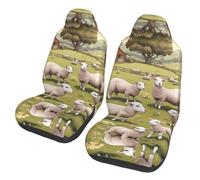 WZYCWB Pasture sheep Car Seat Protectors (2 Pack), Auto Seat Covers Guard Sedan, SUV, Truck, Van, Bus & Ferry Seats