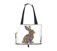 WZYCWB Patterned rabbit Printed Pet Shoulder Bag - Lightweight, Breathable Travel Small Pet Shoulder Bag