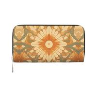 WZYCWB Patterned sunflowers Printed zippered wallet perfect for travel, business, and everyday wear. Holds cell phones and cash.