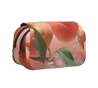 WZYCWB Peaches in water Printing Portable Pencil Case ideal for organizing pens in the office or storing makeup brushes