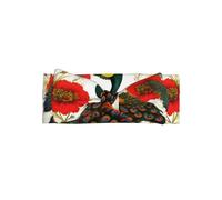 WZYCWB Peacock Red Flower Headband Girls Elastic Bow Hair Accessories Suitable for 0-6 Months Baby Girls Very Meaningful Gift