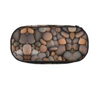 WZYCWB Pebbles in The Beach Large Capacity Pencil Bag - Multifunctional Storage Box, Portable and Durable Pencil Bag for Office and School Supplies