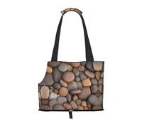 WZYCWB Pebbles in the beach Lightweight travel bag for cats & breathable small dog shoulder bag for easy portability