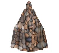 WZYCWB Pebbles in the beach Patterned ball cape, adult extended wizard robe, masquerade costume, carnival theme party dress