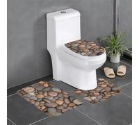 WZYCWB Pebbles in the beach Printed floor mat set - bathroom mat, bedroom door mat, kitchen mat - fast water absorption