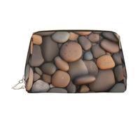 WZYCWB Pebbles in The Beach Printed Leather Cosmetic Bag for Women - Stylish and Soft, Durable