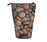 WZYCWB Pebbles in The Beach Printed Retractable Pen Holder for Dorm or Office use.