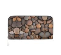 WZYCWB Pebbles in the beach Printed zippered wallet perfect for travel, business, and everyday wear. Holds cell phones and cash.
