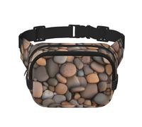 WZYCWB Pebbles in The Beach Sports Waist Bag, Trendy and Fashionable Crossbody Bag, Lightweight Travel Small Bag