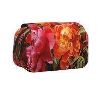 WZYCWB Peonies in full bloom Printing Portable Pencil Case ideal for organizing pens in the office or storing makeup brushes