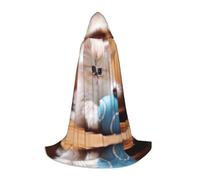 WZYCWB Persian cat playing with a ball L Printed youth hooded cloak perfect for wizards and role-play costumes (S-L)