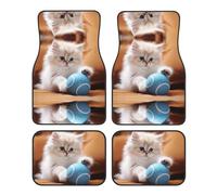 WZYCWB Persian cat playing with a ball Patterned car mats 4-piece set | For cars/SUVs/trucks | Firm fit without displacement