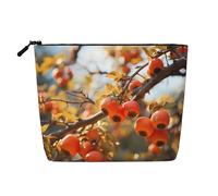 WZYCWB persimmon Patterned cosmetic bag, travel cosmetic bag, multifunctional storage bag, storage for daily necessities