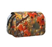 WZYCWB persimmon Patterned Portable Pencil Case ideal for organizing pens in the office or storing makeup brushes