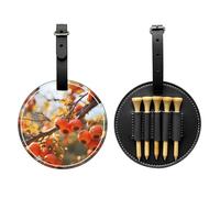 WZYCWB Persimmon Special Printed Golf tee Storage Bag - Portable Hanging Buckle Design