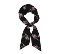 WZYCWB Pheasant Printed silk scarf 46.9x3.1 inches, light, soft and warm shawl