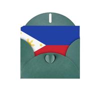 WZYCWB Philippine flag Dark Green Printed Christmas cards, wedding invitations, exquisite envelope cards