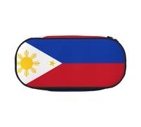 WZYCWB Philippine Flag Large Capacity Pencil Bag - Multifunctional Storage Box, Portable and Durable Pencil Bag for Office and School Supplies