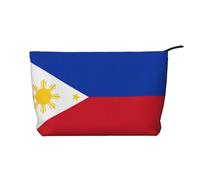 WZYCWB Philippine Flag Printed Travel Cosmetic Bag, Perfect for Business Trips and Vacations.