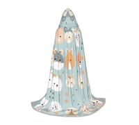 WZYCWB pictorial avatar S Printed youth hooded cloak perfect for wizards and role-play costumes (S-L)