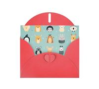 WZYCWB Pictures of fauna Red Printed Holiday Cards - Perfect for heartwarming holiday greetings
