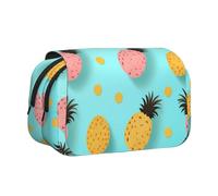WZYCWB Pineapple Polka Dot Figure Printing Portable Pencil Case ideal for organizing pens in the office or storing makeup brushes