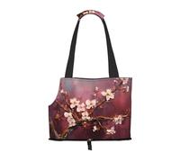 WZYCWB Pink apricot blossoms Lightweight travel bag for cats & breathable small dog shoulder bag for easy portability