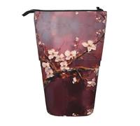 WZYCWB Pink Apricot Blossoms Retractable Storage Container for Pen Holders, Makeup Brush Holders, or Coin Drawstring Bags.
