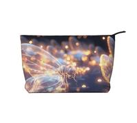 WZYCWB Pink Firefly Patterned Toiletry Storage Bag, Essential for organizing Cosmetics and Skincare Products.