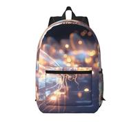 WZYCWB Pink Firefly Printed backpack with pockets - suitable for work, business trips, travel, sports