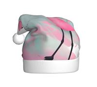 WZYCWB Pink Flamingo Printed Santa Hats - Perfect for Christmas Eve, New Year's Eve, and Holiday Parties