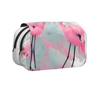 WZYCWB Pink Flamingo Printing Portable Pencil Case ideal for organizing pens in the office or storing makeup brushes