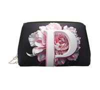 WZYCWB Pink Letter p Printed Leather Cosmetic Bag for Women - Stylish and Soft, Durable