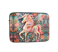WZYCWB Pink Paper Cut Unicorn 17 inch Laptop sleeve compatible with 10-17-inch laptops. A lightweight, portable, and stylish accessory.