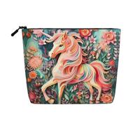 WZYCWB Pink Paper Cut Unicorn Patterned cosmetic bag, travel cosmetic bag, multifunctional storage bag, storage for daily necessities