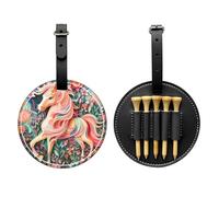 WZYCWB Pink Paper Cut Unicorn Special Printed Golf tee Storage Bag - Portable Hanging Buckle Design